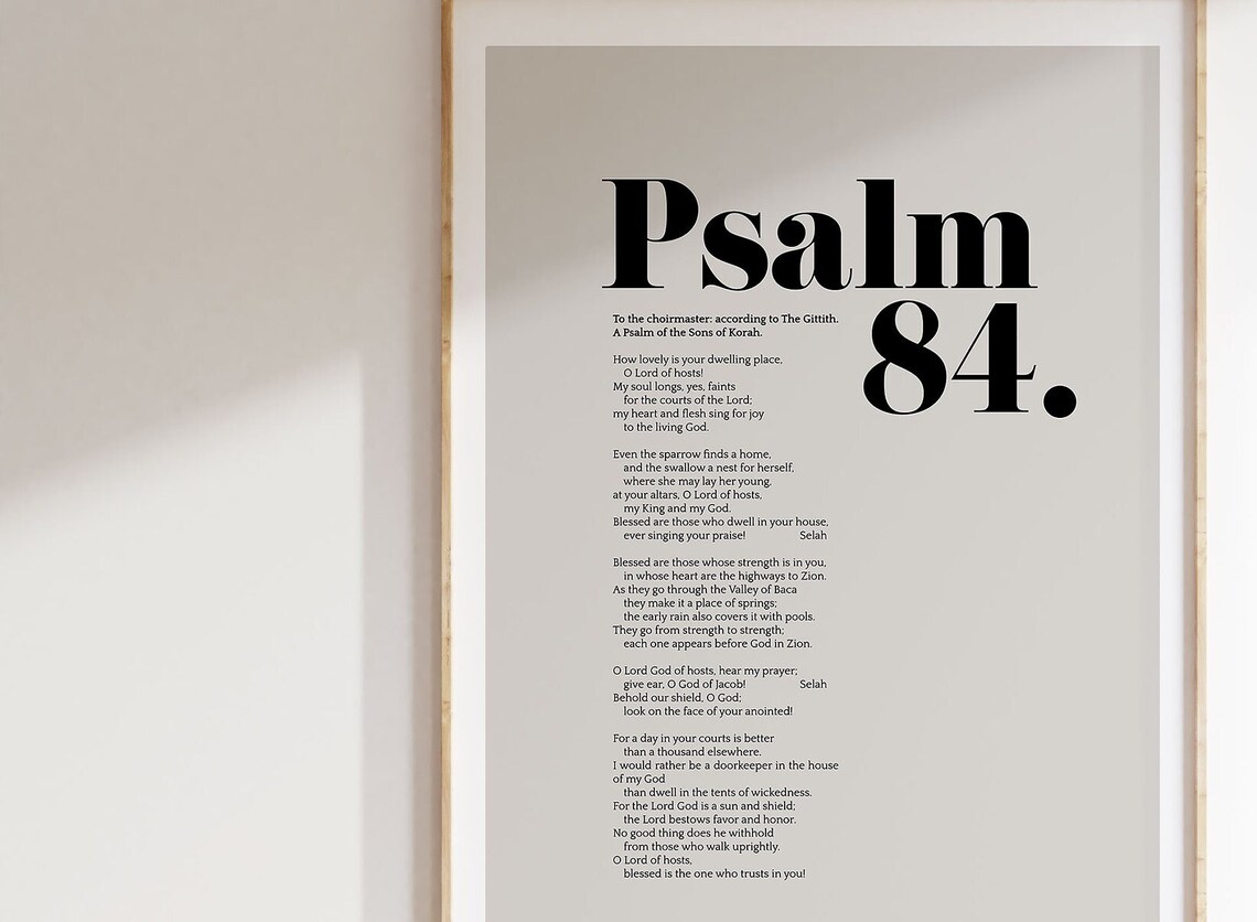 Psalm 84 Bible Verse Minimalist Christian Poster - Image 3