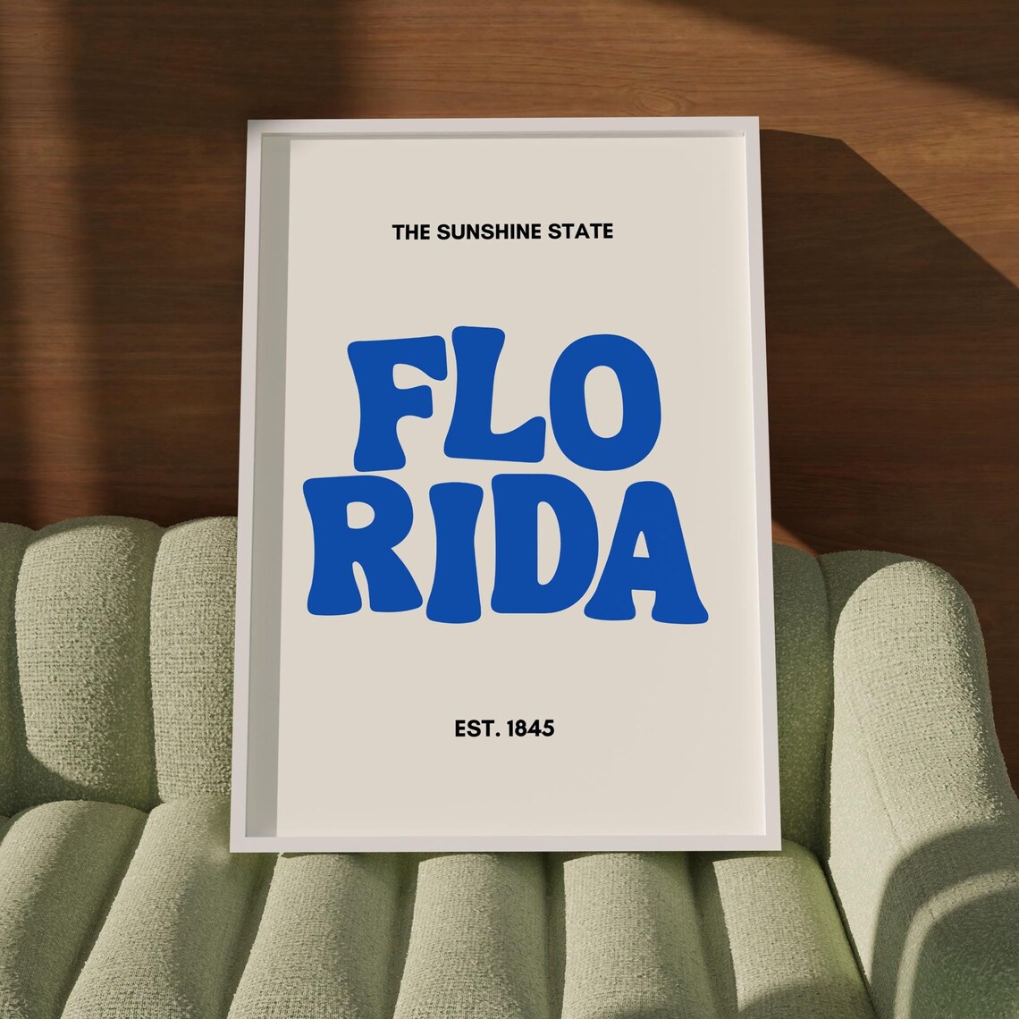 Florida Typography Art Print, Sunshine State Travel