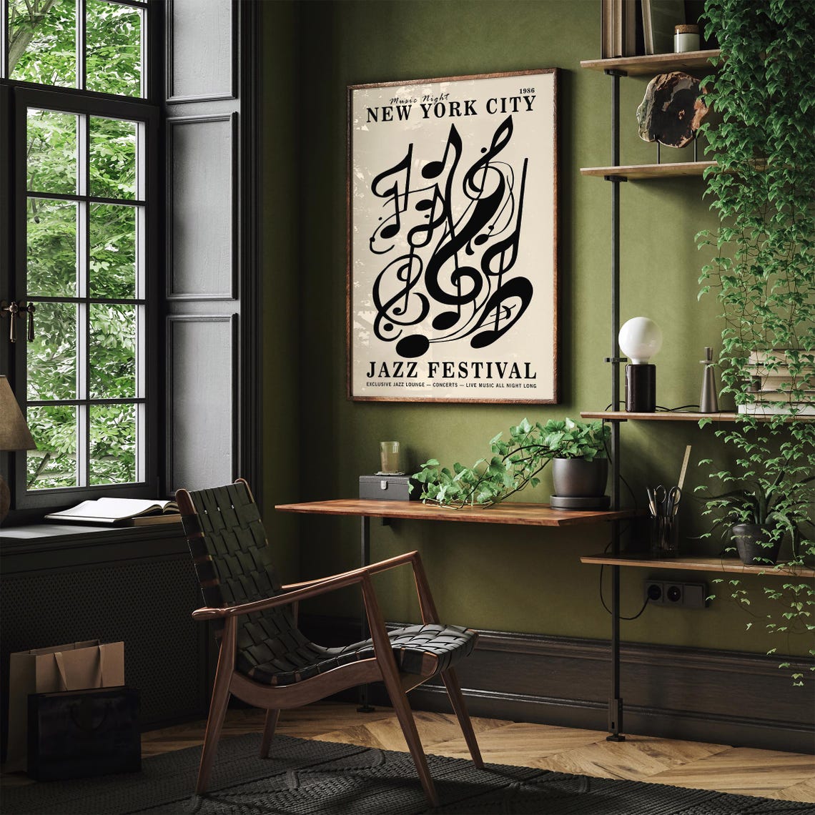 New York City Jazz Festival Poster Exclusive Music Night Artwork Piano Illustration Retro Nyc Live Music Decor Nyc Poster Airbnb Decor - Image 2