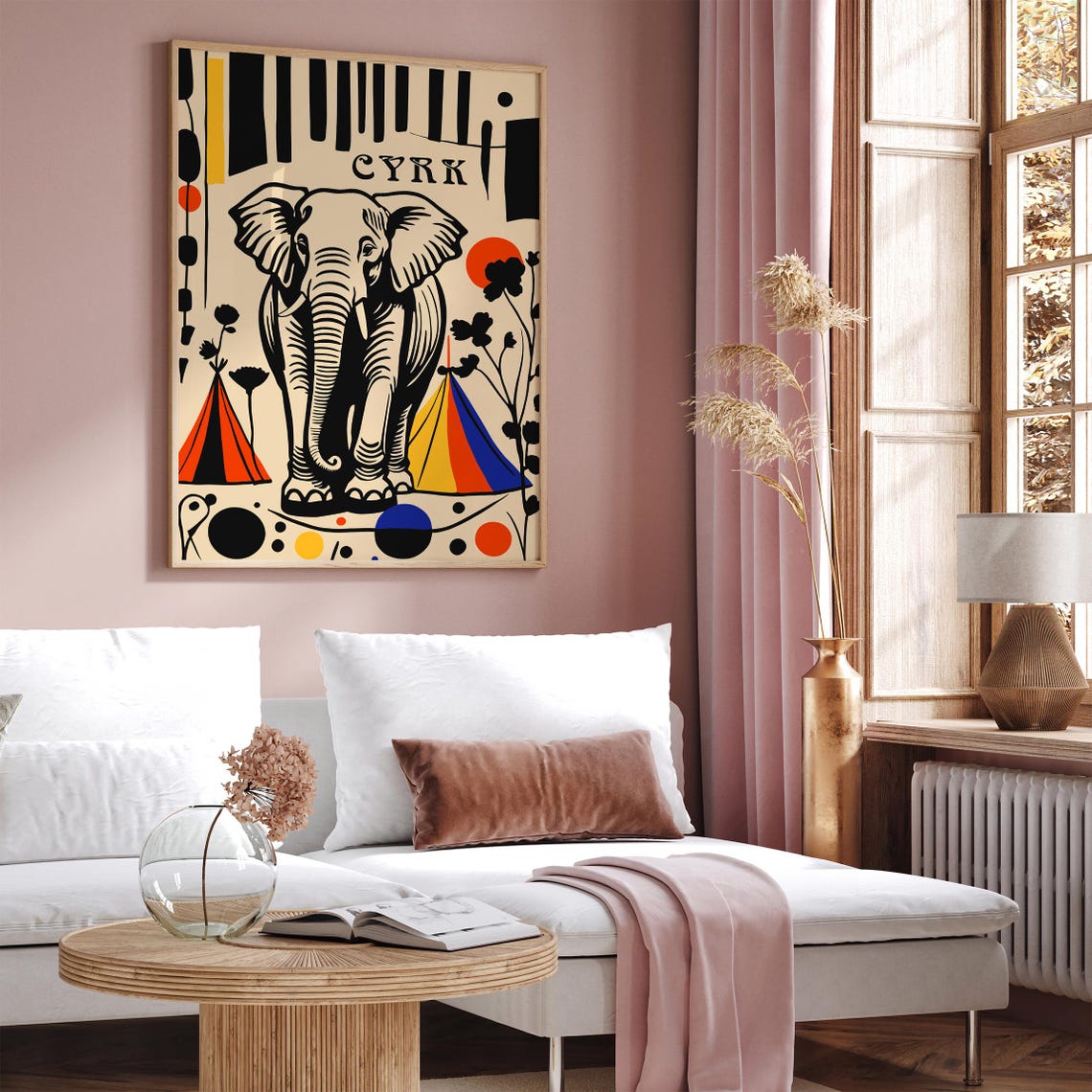 Vintage CYRK Elephant Circus Carnival Retro Illustration Poster - Image 5