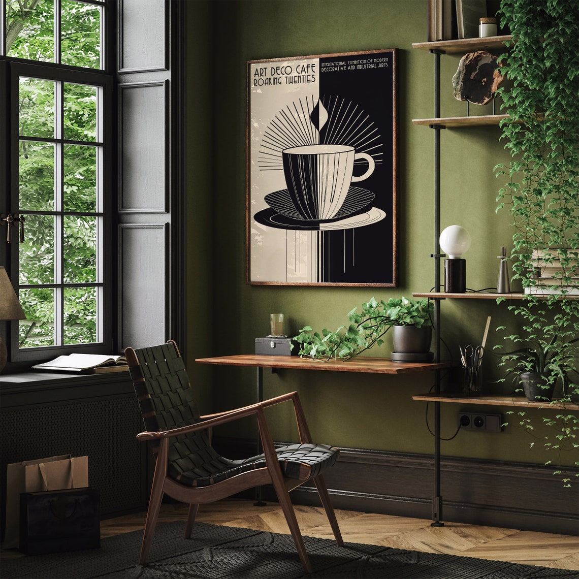 Art Deco Cafe Coffee Cup Roaring Twenties Vintage Kitchen Poster - Image 5