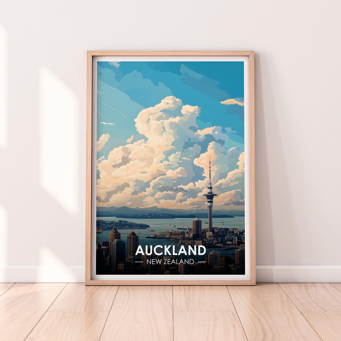 Auckland Poster Auckland Wall Art New Zealand Poster Travel Poster Premium Print New Zealand Print Auckland Poster Home Dcor