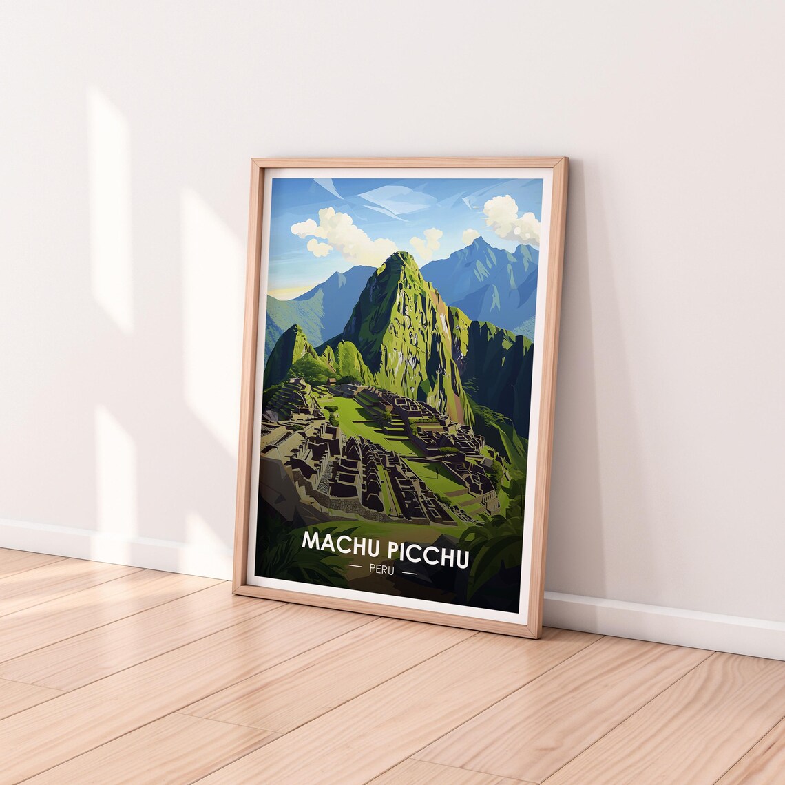 Machu Picchu Peru Ancient Inca Citadel Andes Vintage Travel Poster - Image 2