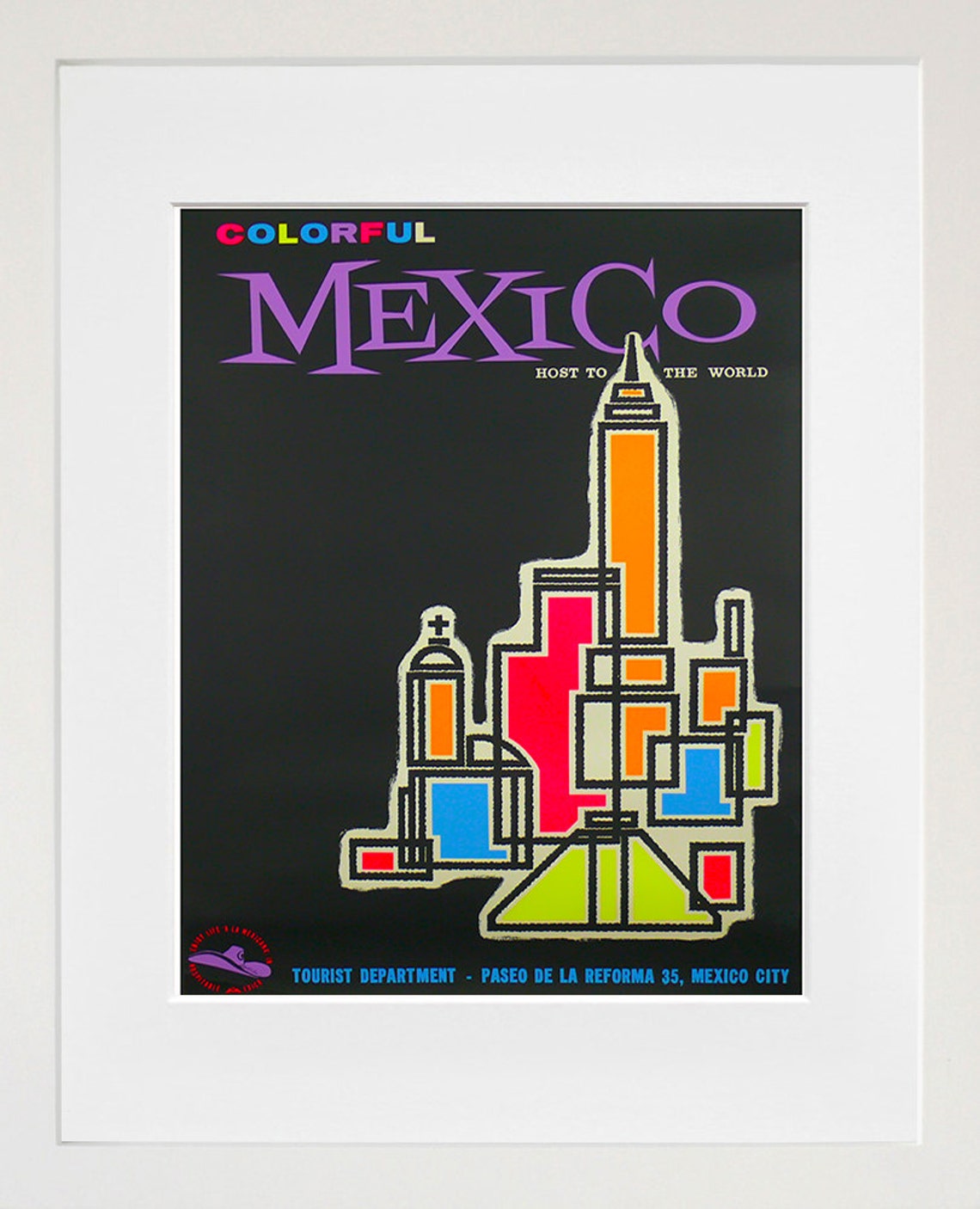 Colorful Mexico Host To The World Modernist Cathedral Poster