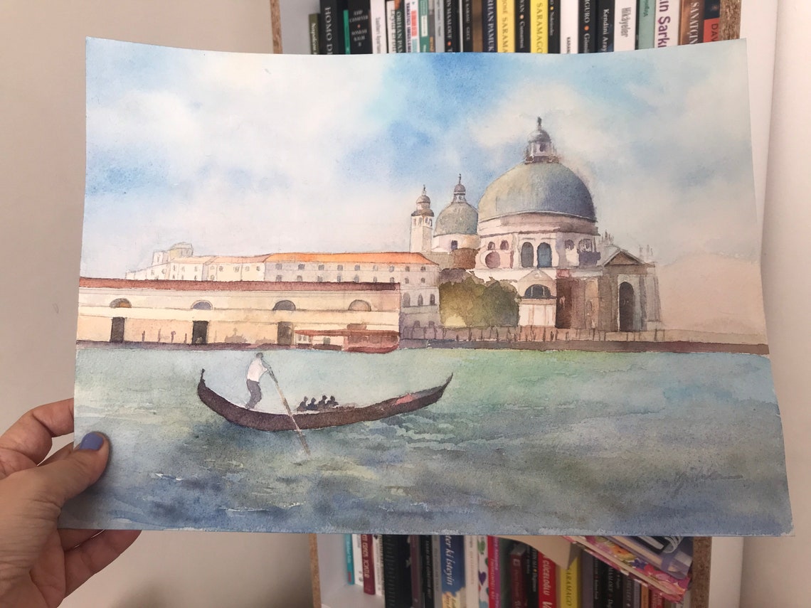 Venice Grand Canal Gondola and Santa Maria della Salute Poster - Image 3