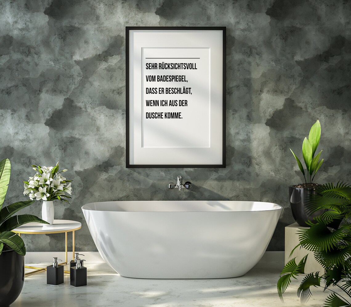 Funny Bathroom Mirror Poster, Bathroom Wall Art Print - Image 3