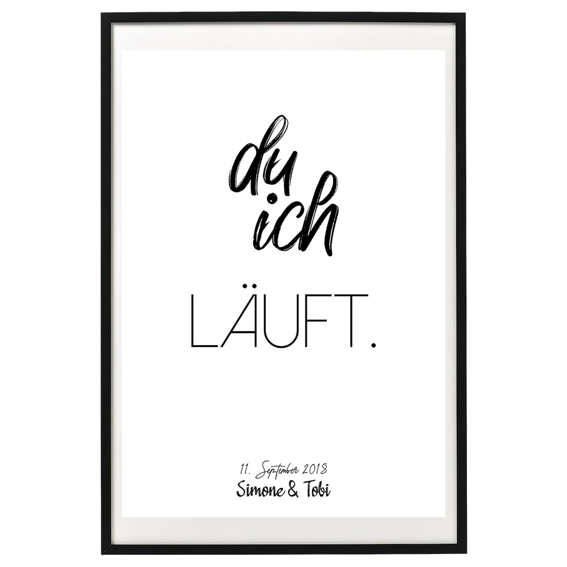 You Me Running Personalized Wedding Gift Art Print - Image 2