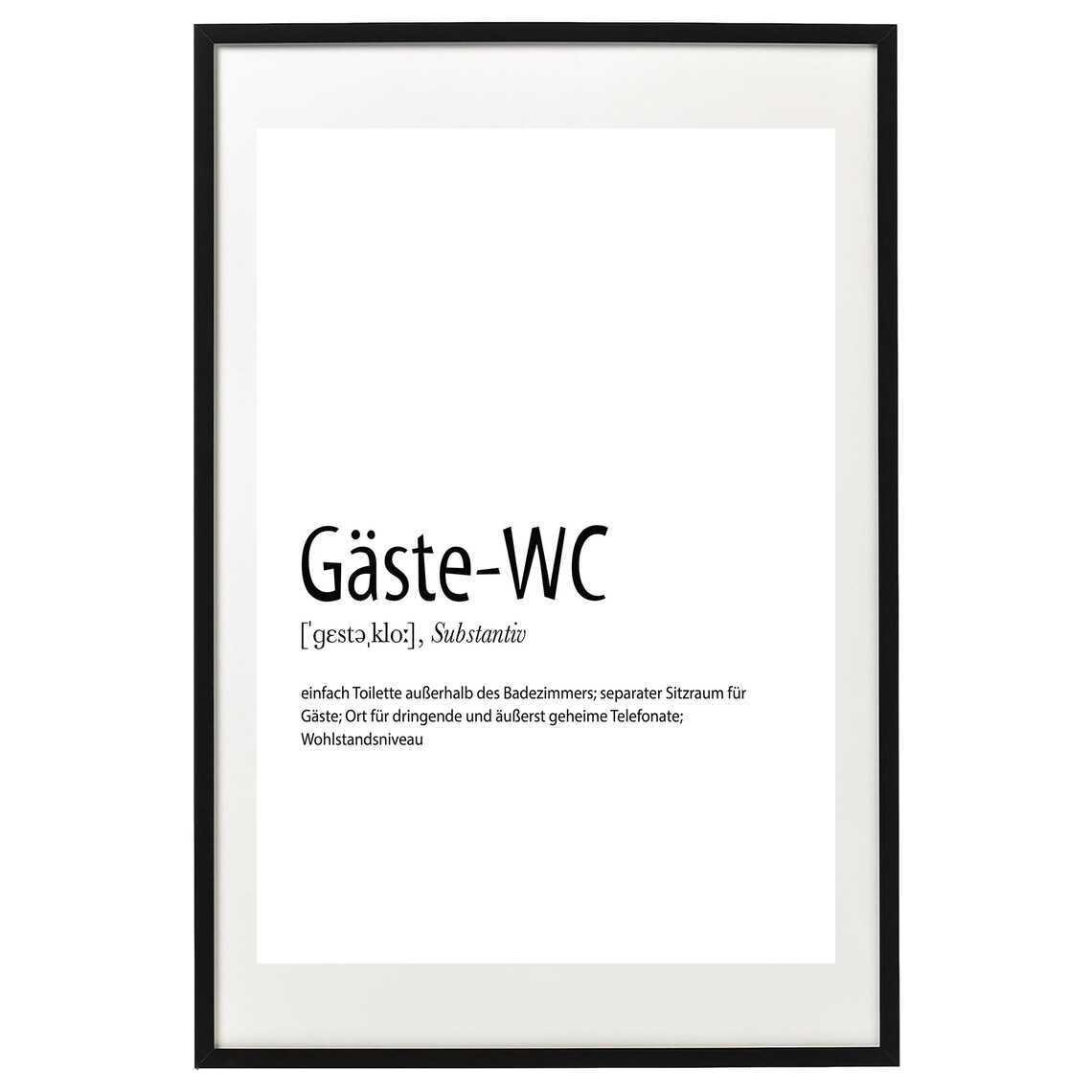 Guest Toilet Funny Definition Bathroom Poster - Image 2
