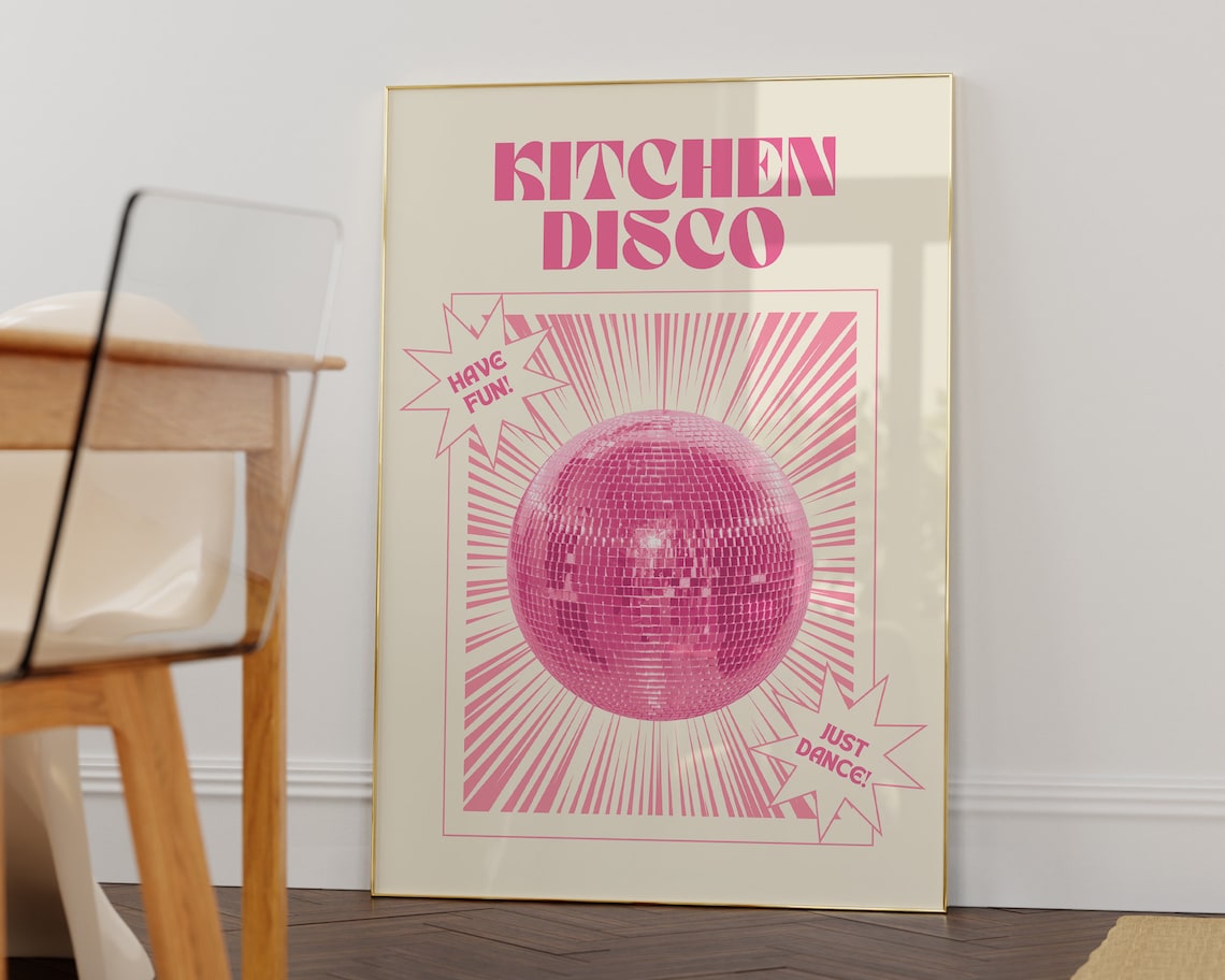 Kitchen Disco Print, Retro Kitchen Wall Art - Image 3