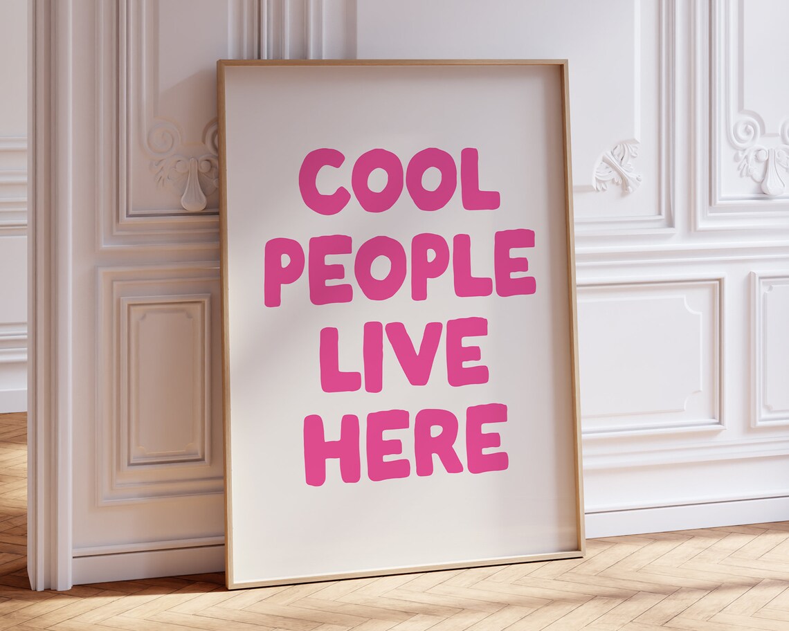 Cool People Live Here Typography Art Print - Image 3