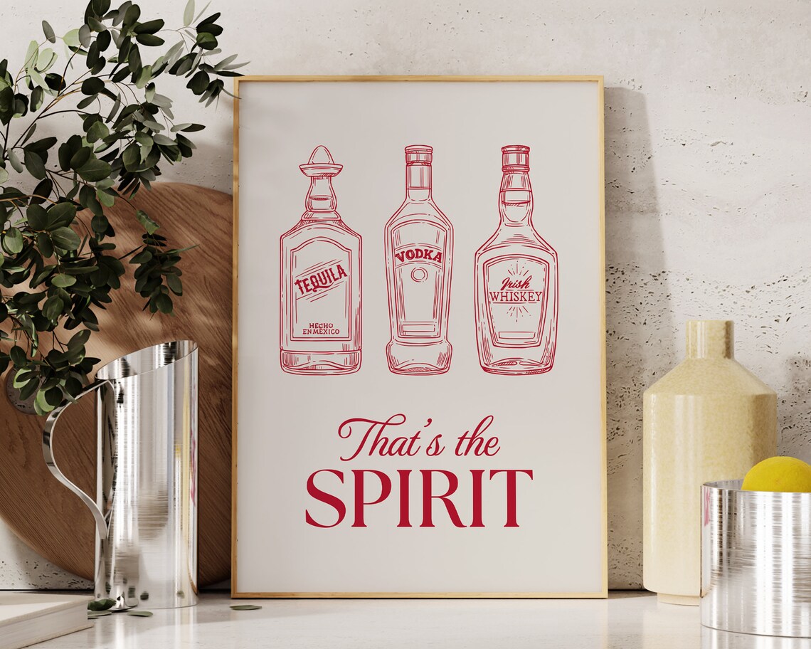 That’s The Spirit Vintage Liquor Bar Art Print - Image 3