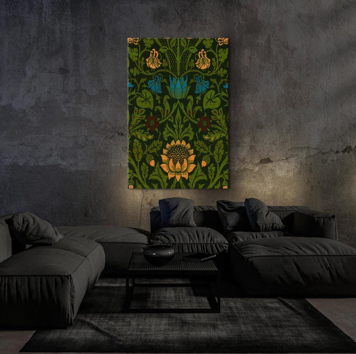 William Morris Columbine Botanical Textile Pattern Green Poster - Image 5
