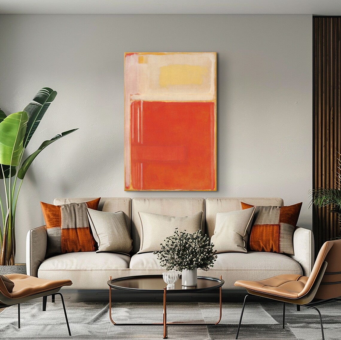 Mark Rothko Orange Over Beige, Modern Art Poster - Image 2