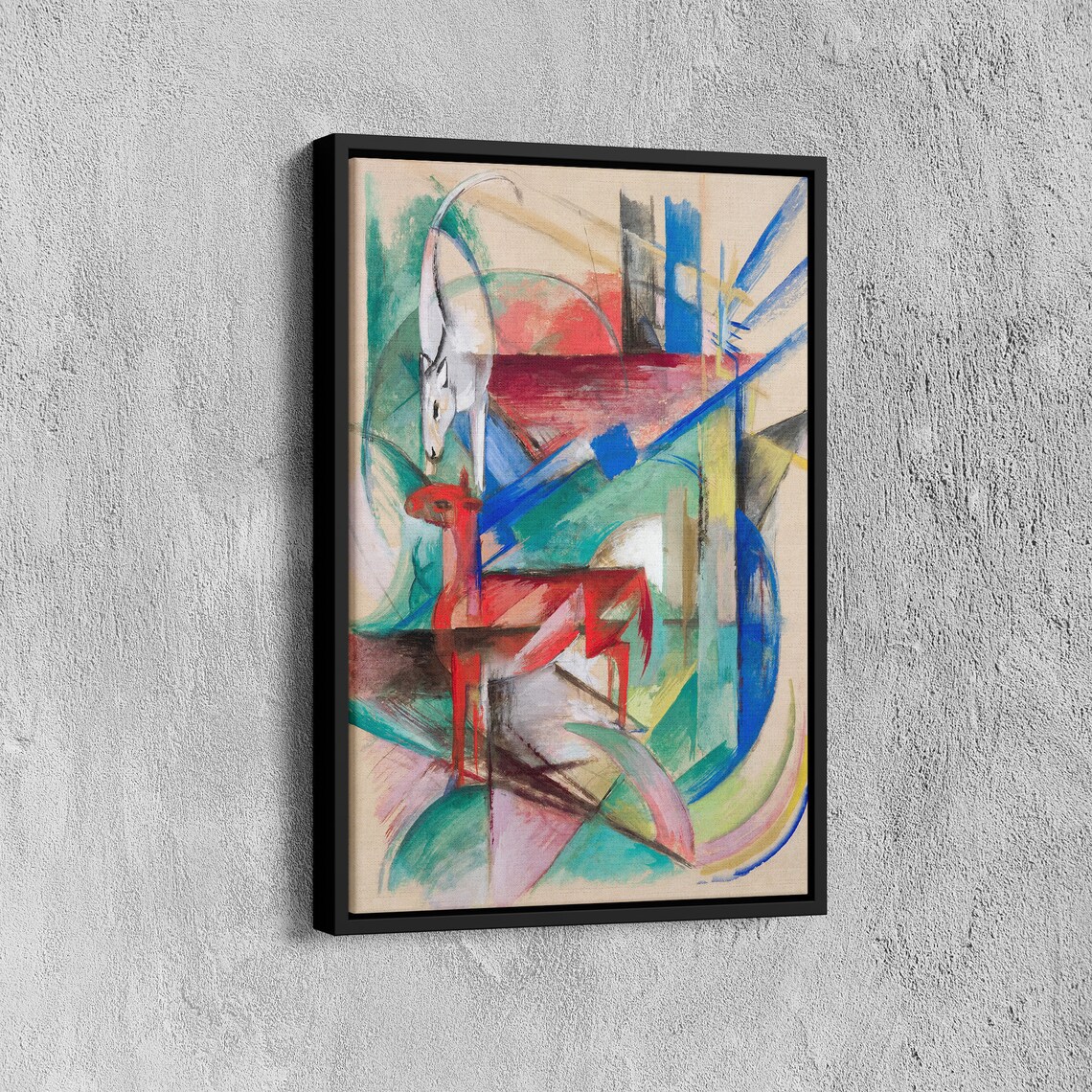 Franz Marc Colorful Abstract Animals Red Horse Cubist Style Poster - Image 7