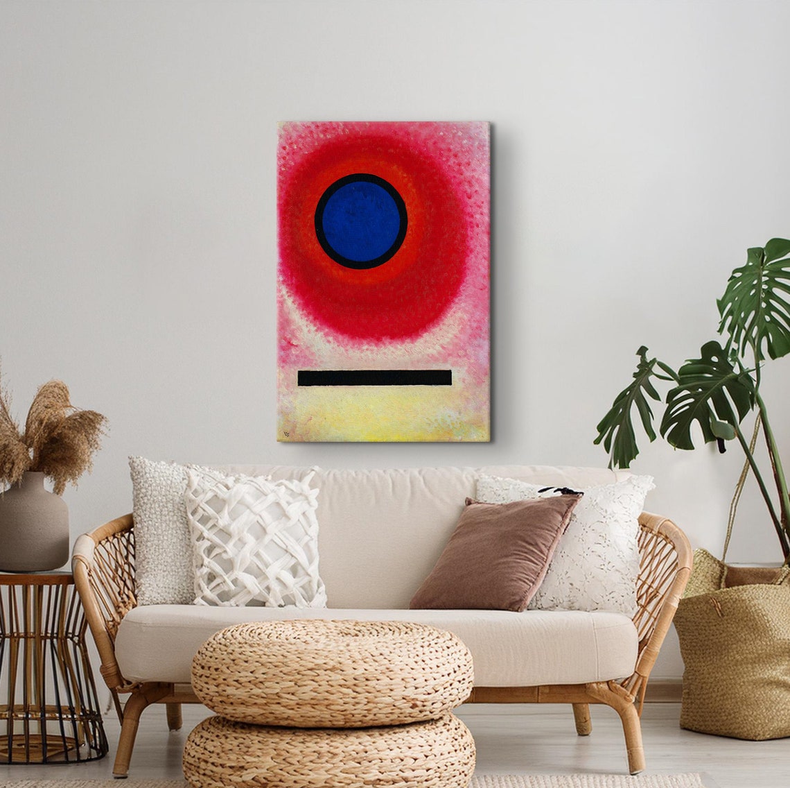 Wassily Kandinsky Blue Circle Red Rings Concentric Abstract Poster - Image 2