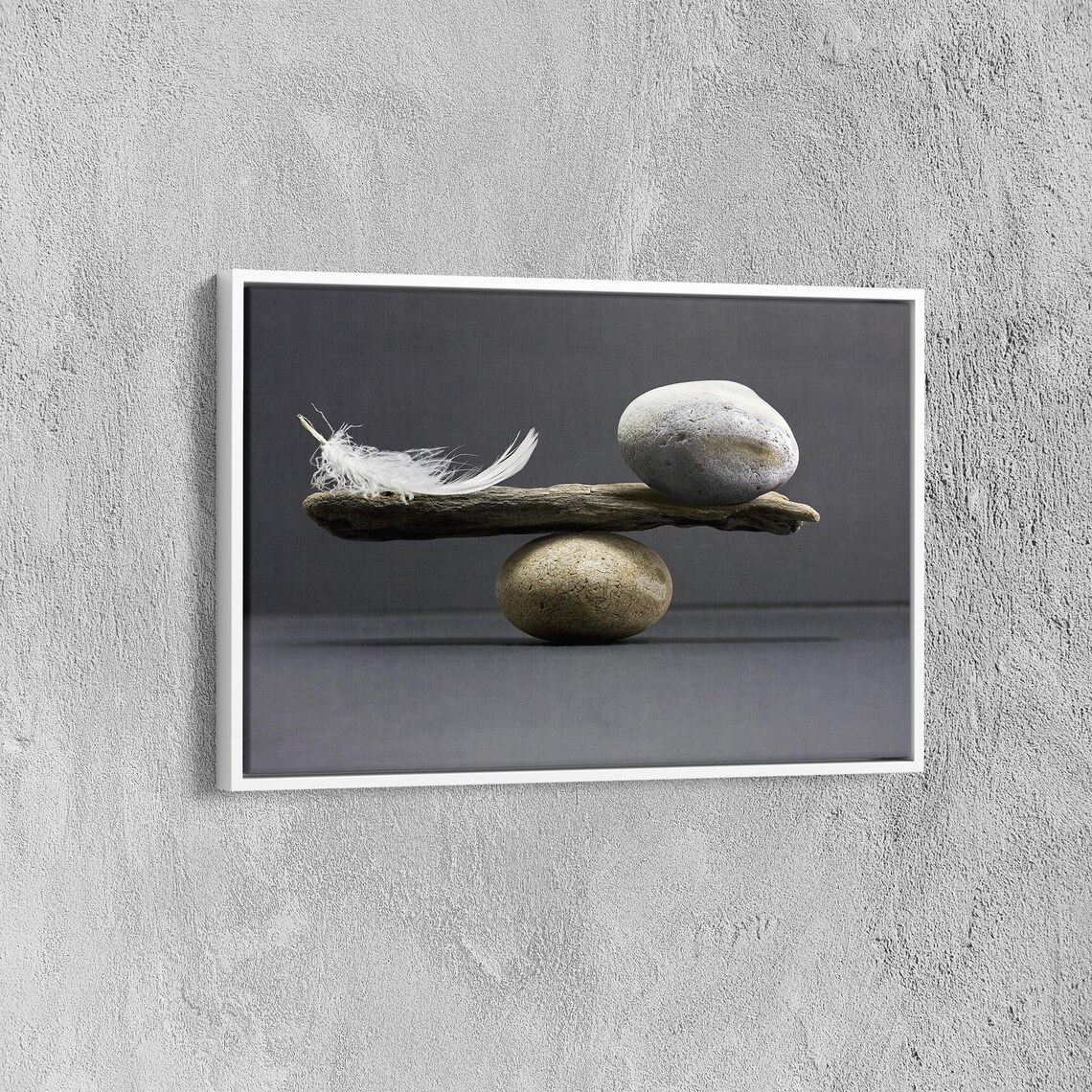 Stone And Feather Balance Motivational Art Print - Image 6