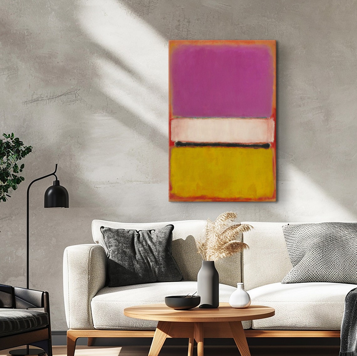 Mark Rothko Magenta Over Olive Color Field Abstract Art Poster - Image 4