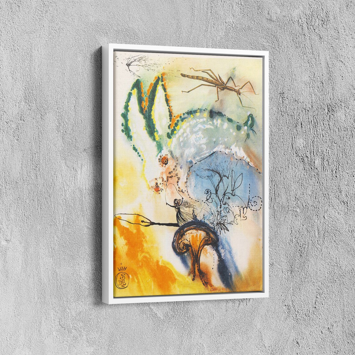 Salvador Dali Down The Rabbit Hole Alice White Rabbit Surreal Poster - Image 6