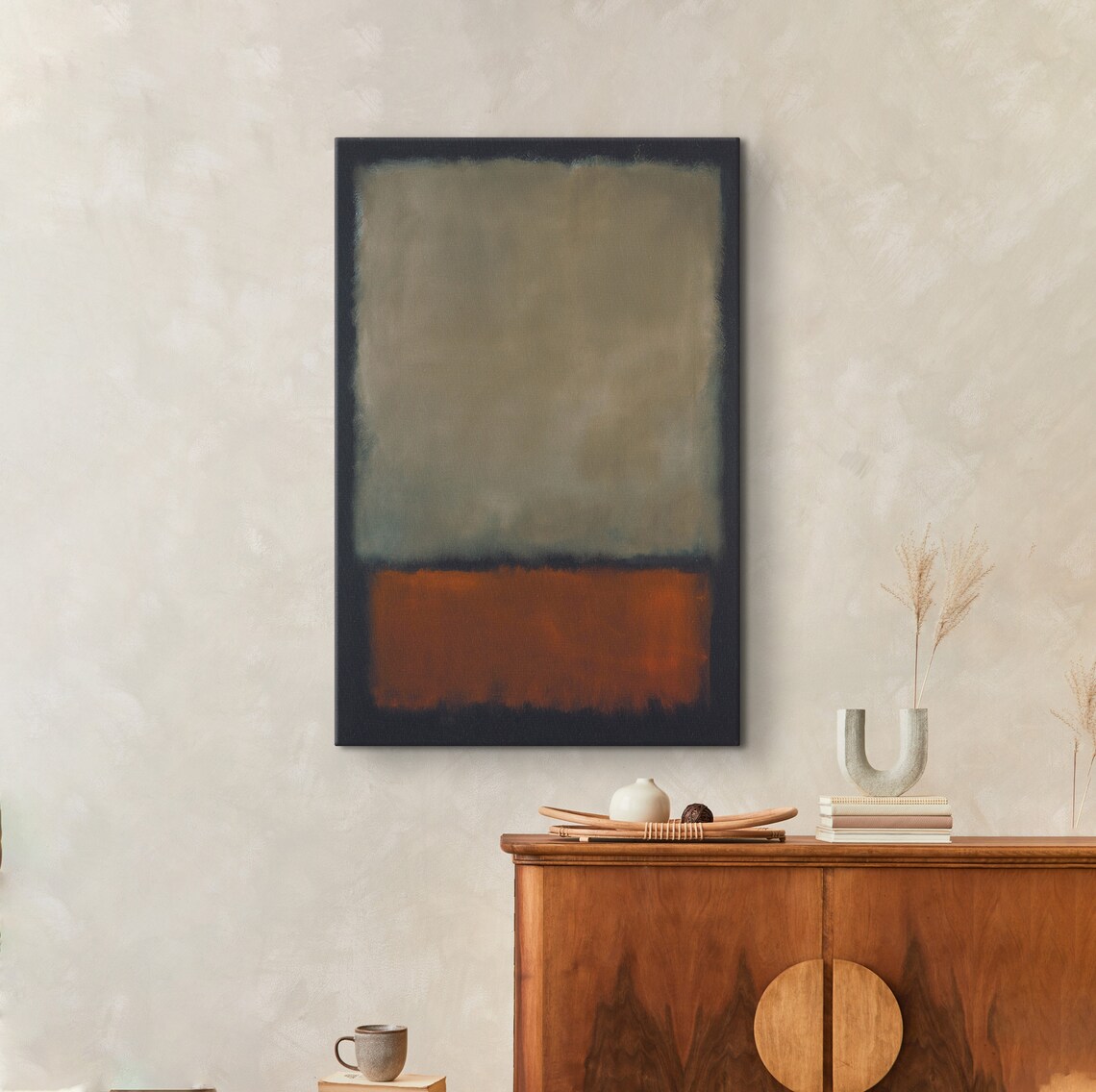 Mark Rothko Gray And Orange Print Mark Rothko Painting Exhibition Poster Modern Art Expressionism Art Mark Rothko Reproduction - Image 3