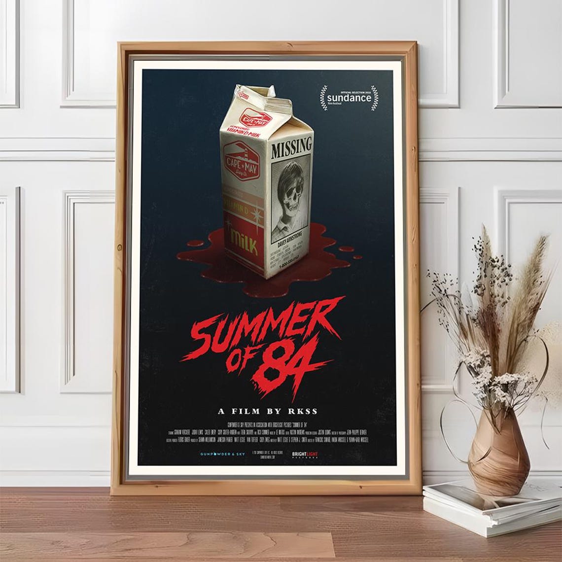Summer Of 84 RKSS Horror Film Milk Carton Missing Skull Red Poster - Image 2