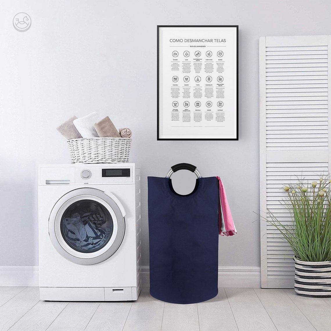 Complete Spanish Stain Removal Guide 15 Fabrics Laundry Poster - Image 4