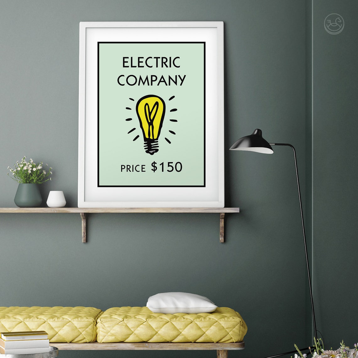 Electric Company Monopoly Style Game Card Novelty Art Poster - Image 2