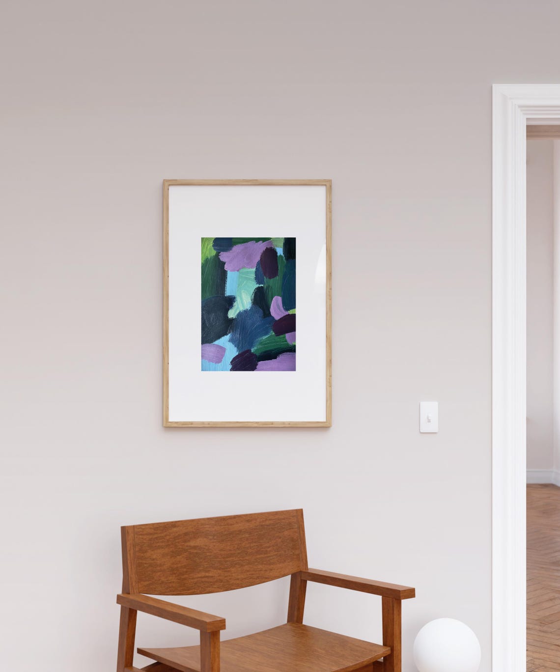 Abstract Painting Original Painting Acrylic Painting Hand Painted Landscape Modern Art Colorful Mural Colorful Painting Blue Green Purple - Image 2