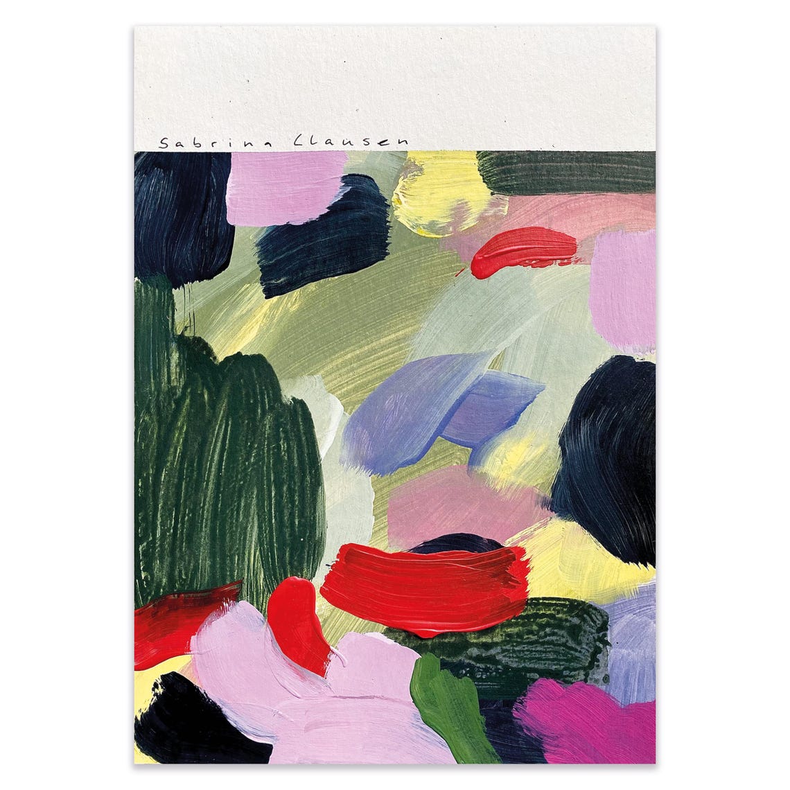Sabrina Clausen Colorful Patchwork Abstract Brushstroke Poster - Image 5