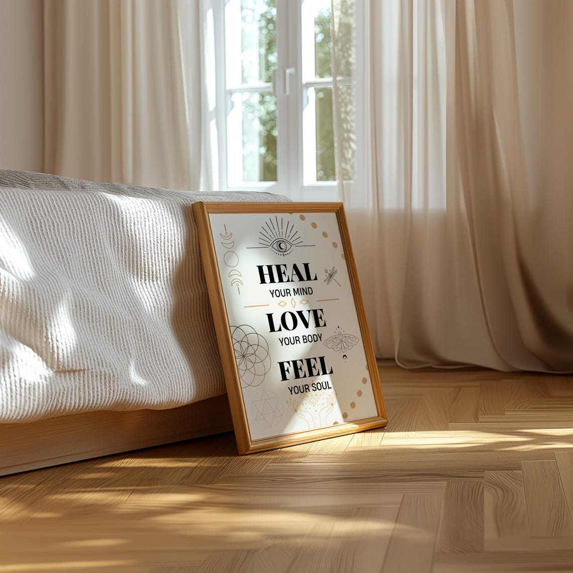 Spiritual Poster Mind Body Soul Healing Art Chakra Poster Holistic Gifts Aura Poster Meditation Room Yoga Room Decor Health - Image 2