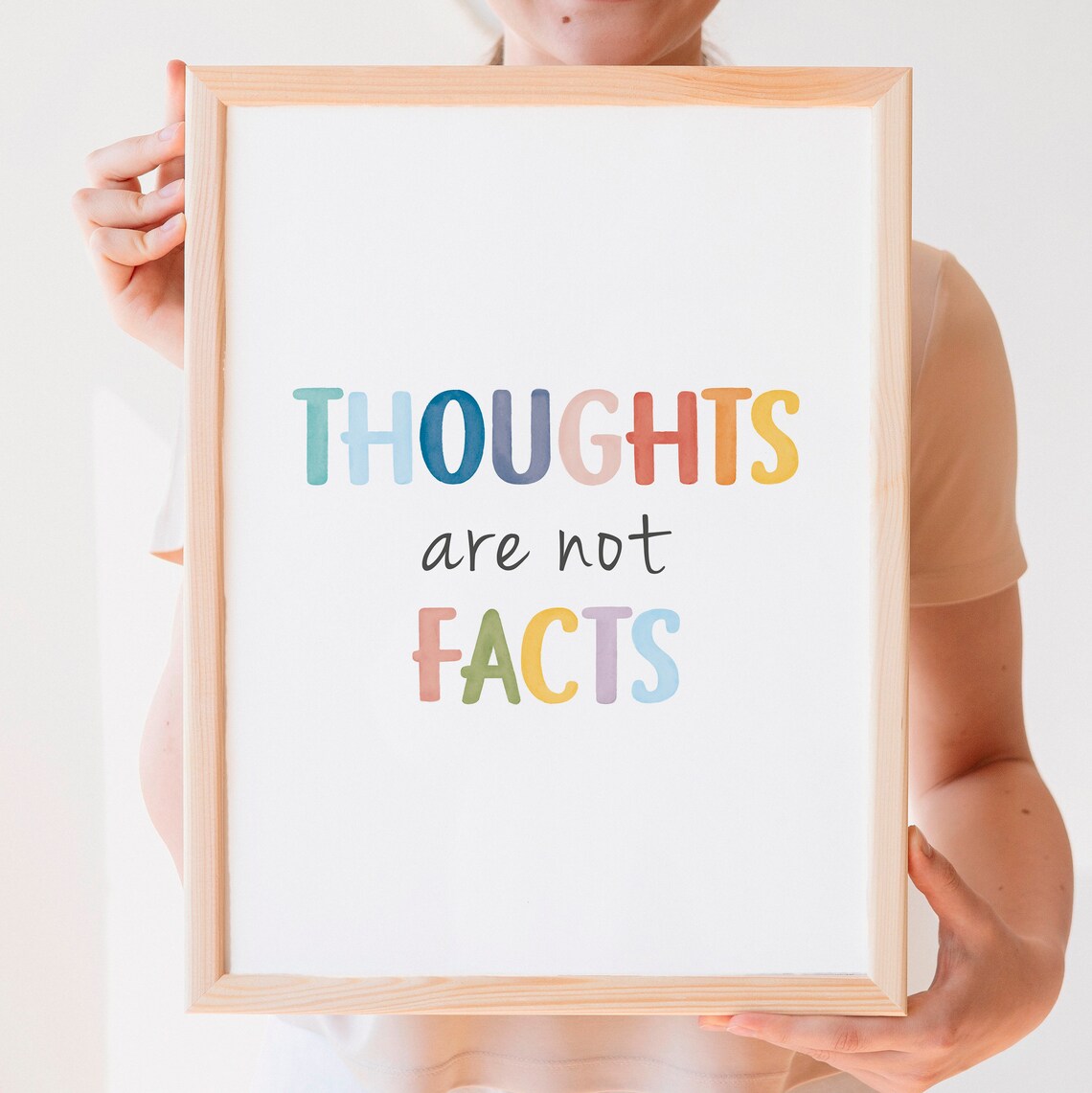 Thoughts Are Not Facts Poster, Positive Mindset Print - Image 6