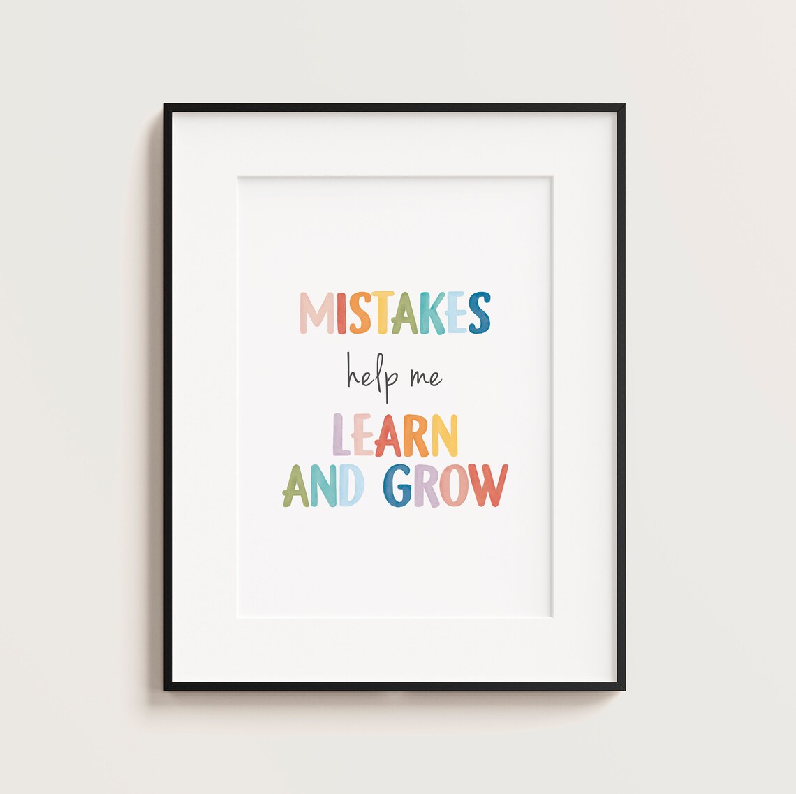 Mistakes Help Me Learn Poster, Growth Mindset Affirmations - Image 5
