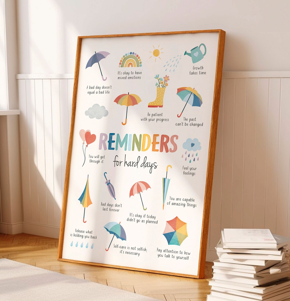 Reminders For Hard Days Therapy Office Art Print - Image 8