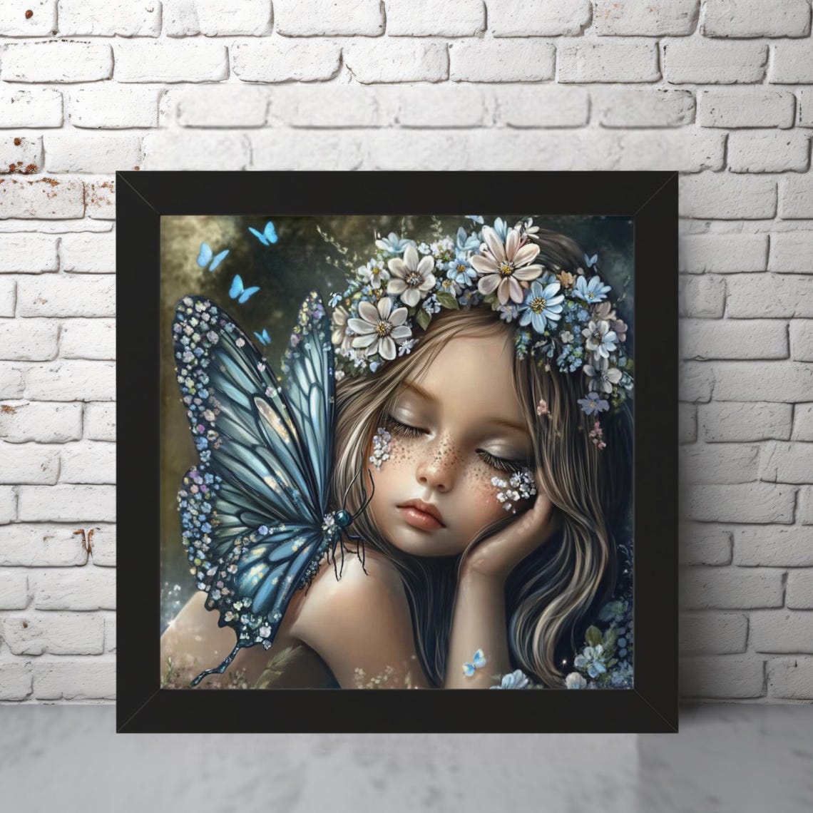 Fairy And Butterfly Wall Art Nursery Decor Bedroom Decor Fantasy Poster Girls Room Picture Wall Hanging For Office Bathroom Kitchen