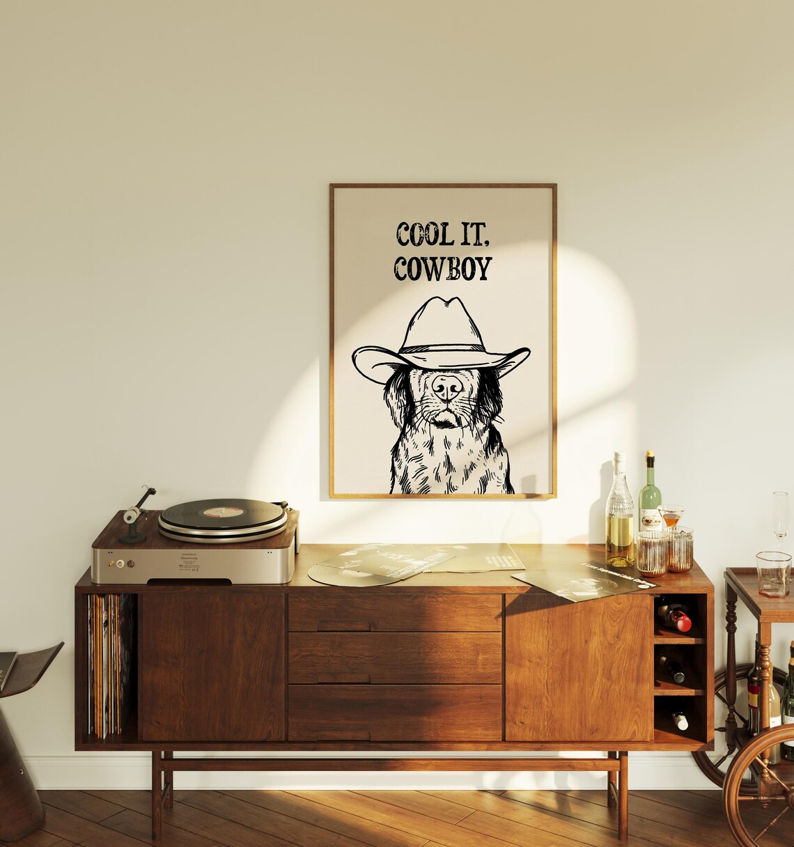 Cool Cowboy Traditional Travel Poster - Image 2