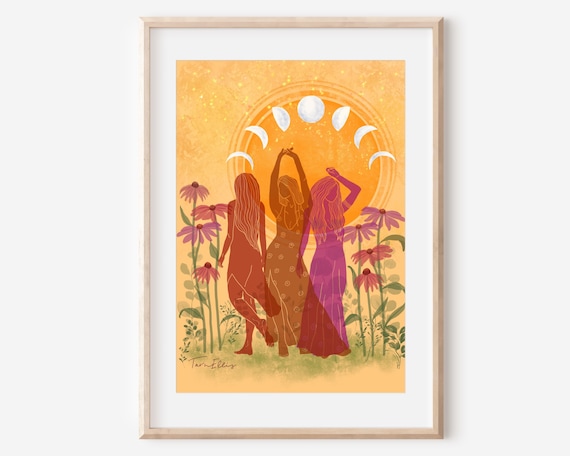 Grow Your Own Way Watercolour Moon Art Print