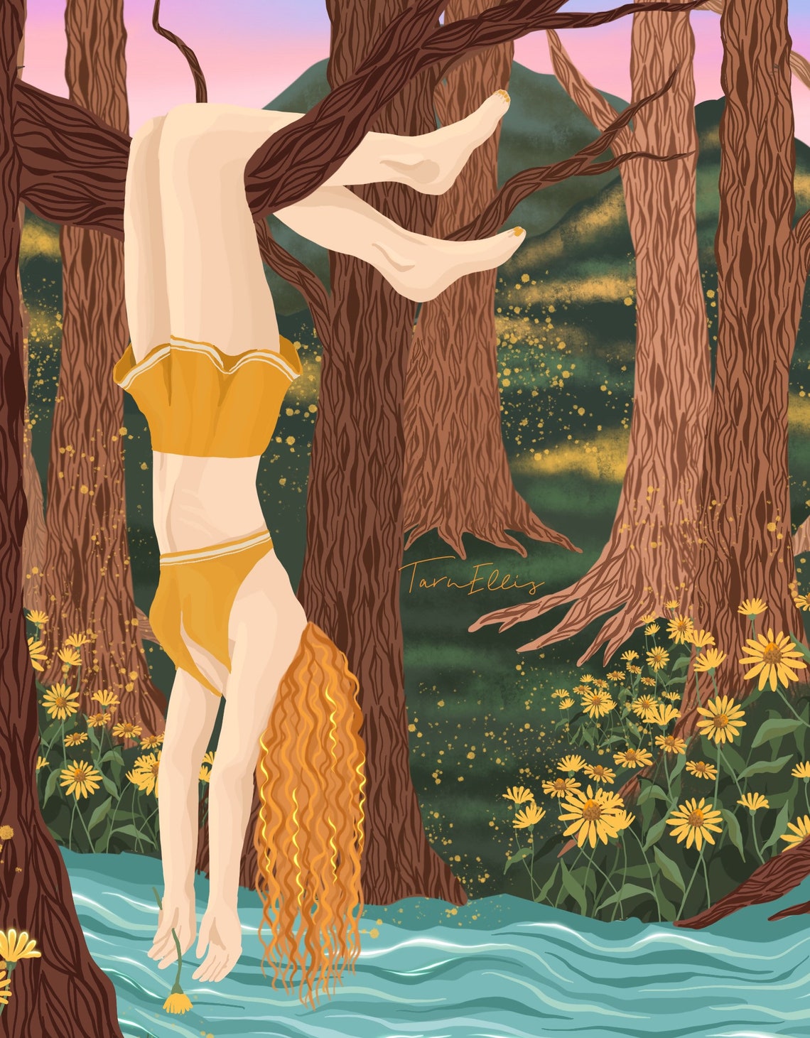 Playful Inner Child Forest Creek Upside Down Nature Play Poster - Image 3