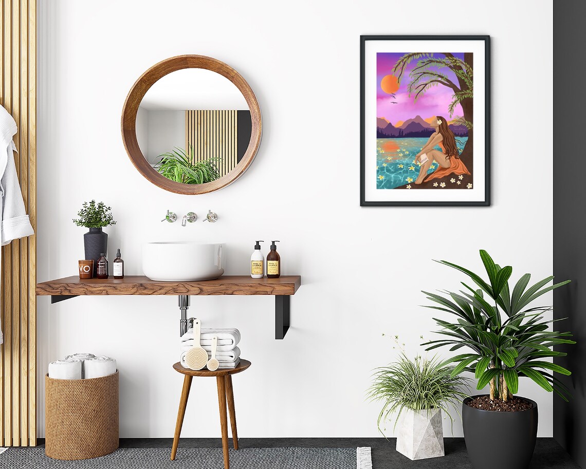 Dare To Dream Tropical Boho Travel Art Print - Image 2