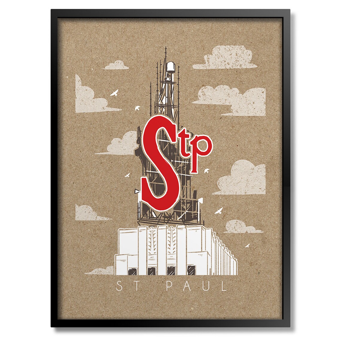 St Paul Bank Sign Art Print