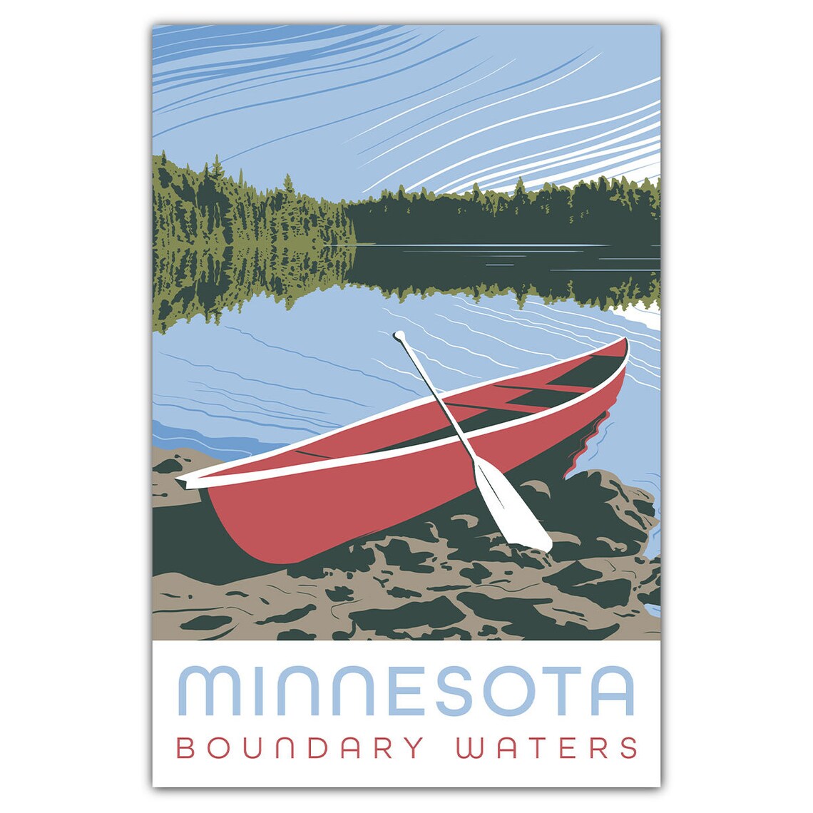 Minnesota Boundary Waters Travel Poster, USA Place