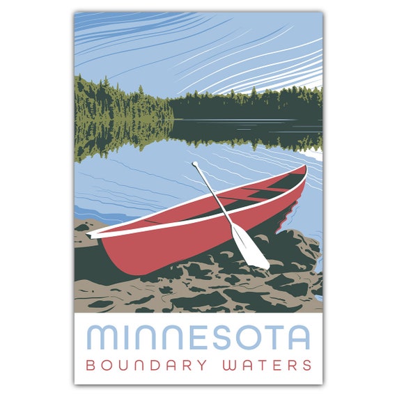 Minnesota Boundary Waters Travel Poster, USA Place