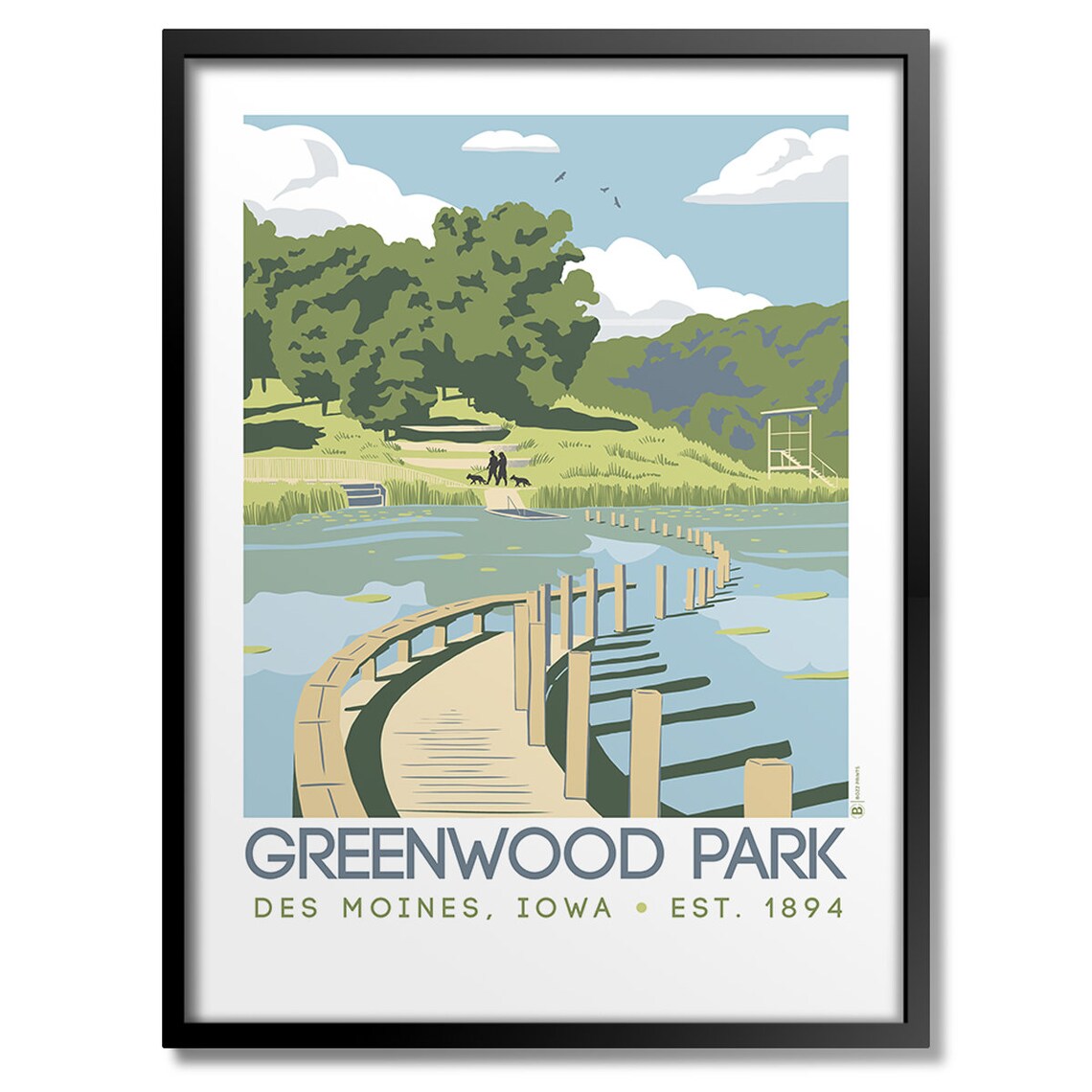 Greenwood Park Art Print, Landscape Decor