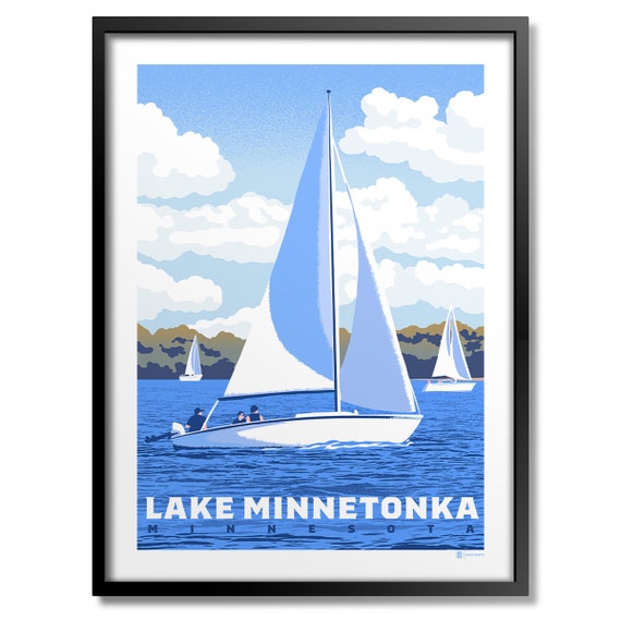 Lake Minnetonka Sailing Travel Poster