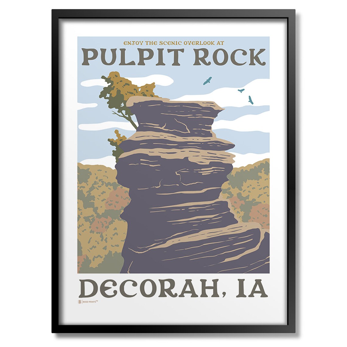 Decorah Pulpit Rock Art Print