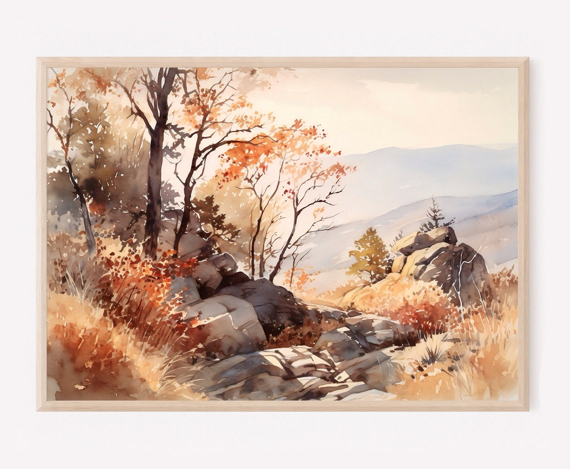 Shenandoah National Park Watercolor Art Print Shenandoah National Park Painting Shenandoah National Park Usa Travel Poster Home Gifts