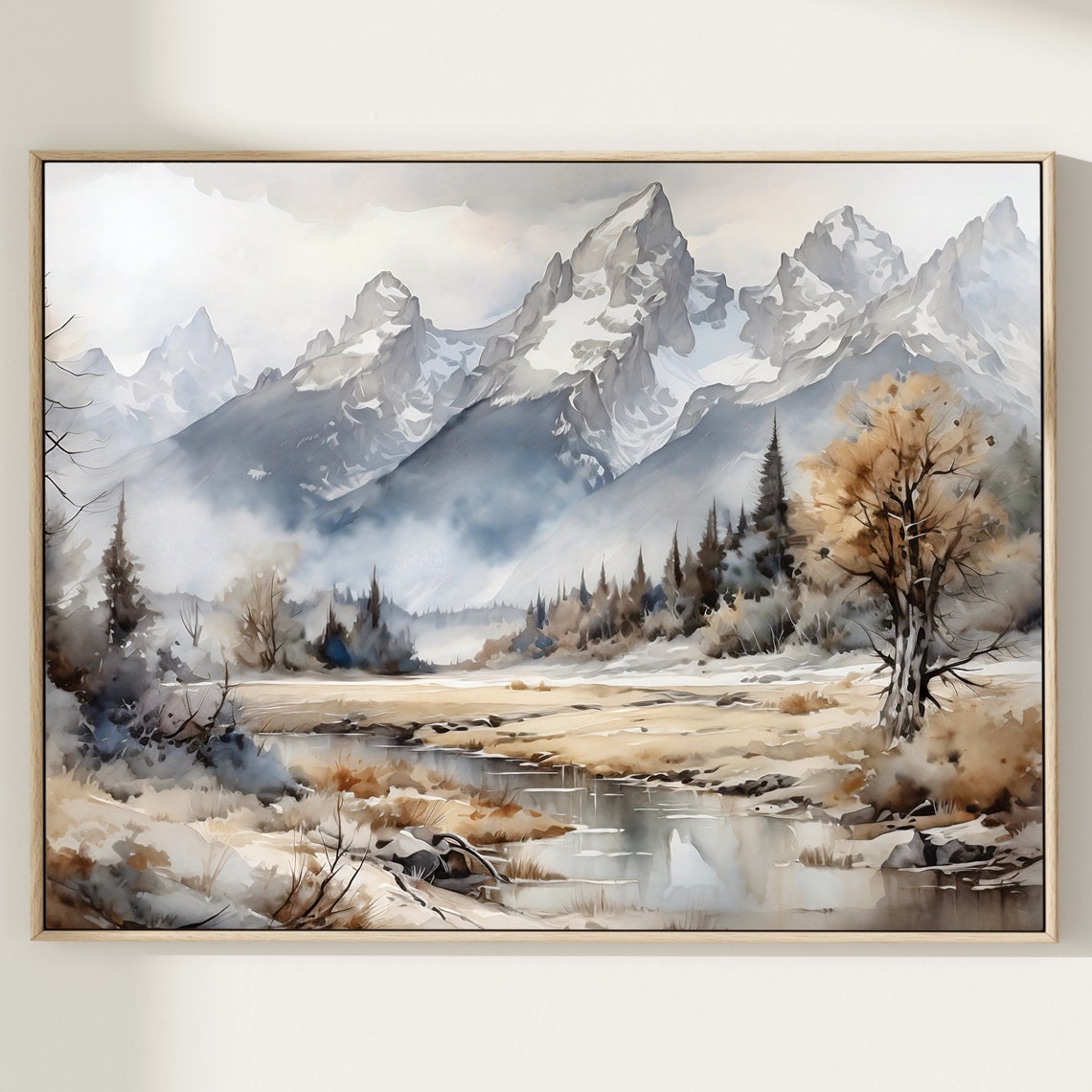 Grand Teton National Park Travel Print Wall Art Grand Teton National Park Wall Hanging Home Dcor Grand Teton National Park Gift Art Gt