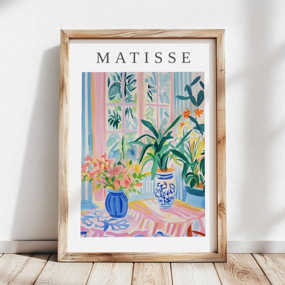 Henri Matisse Print Abstract Flower And Fruit Print Colorful Minimalist Artwork For Living Room Bedroom Office Fauvism Style Wall Art