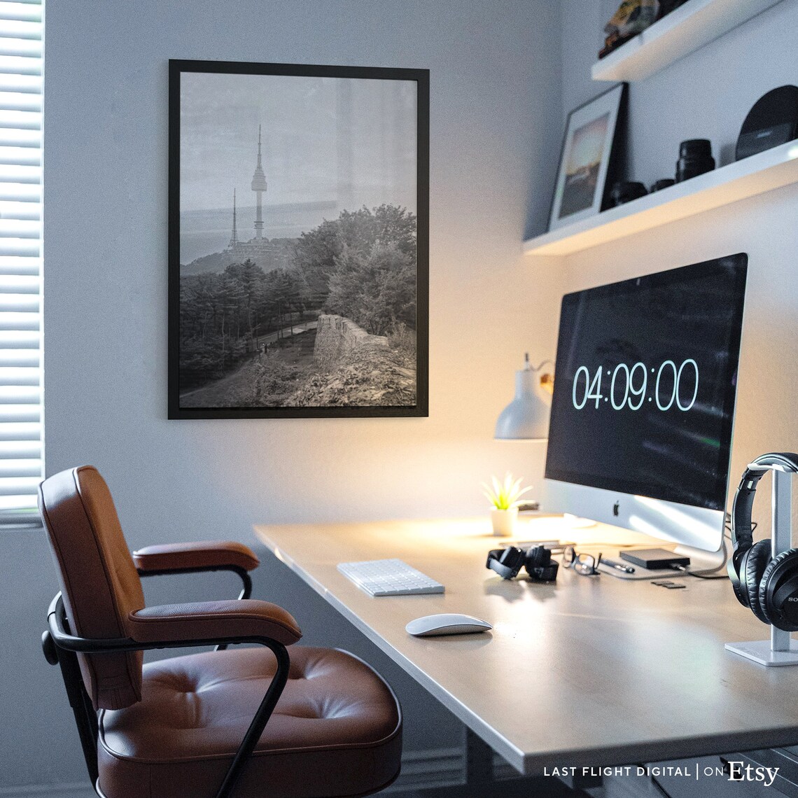 Seoul Poster, Namsan Seoul Tower Travel Poster - Image 2