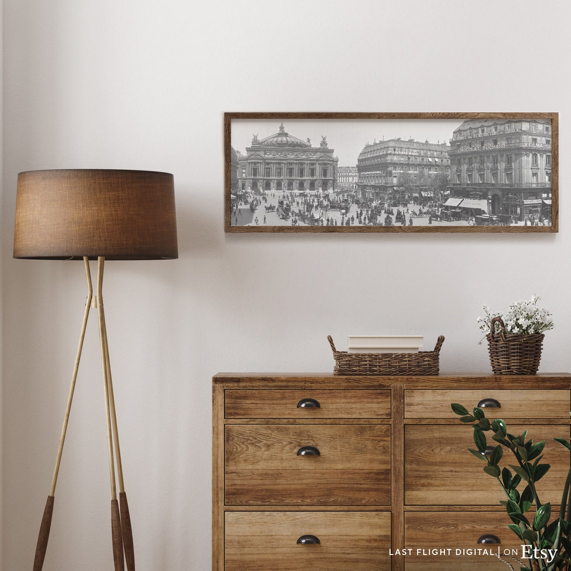 Vintage Paris Print France Poster Place De Lopera France Print Paris Poster Vintage Paris Photo Skyline Cityscape Old Paris Photo - Image 2