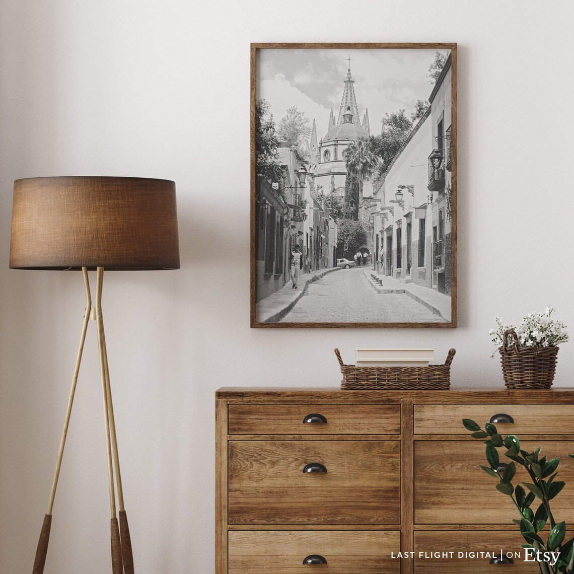San Miguel de Allende Aldama Street Church Spires Mexico Poster - Image 2