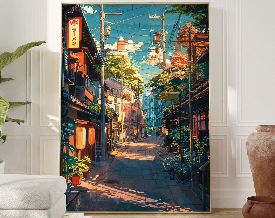 Tokyo Cityscape Manga-Style Travel Poster - Image 3